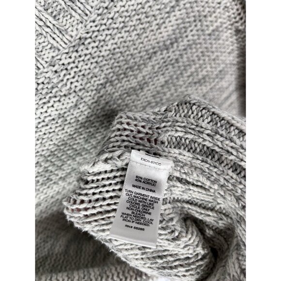 EXPRESS Women's Light Gray Boat Neck 3/4 Sleeve Sweater Small - Picture 3 of 4